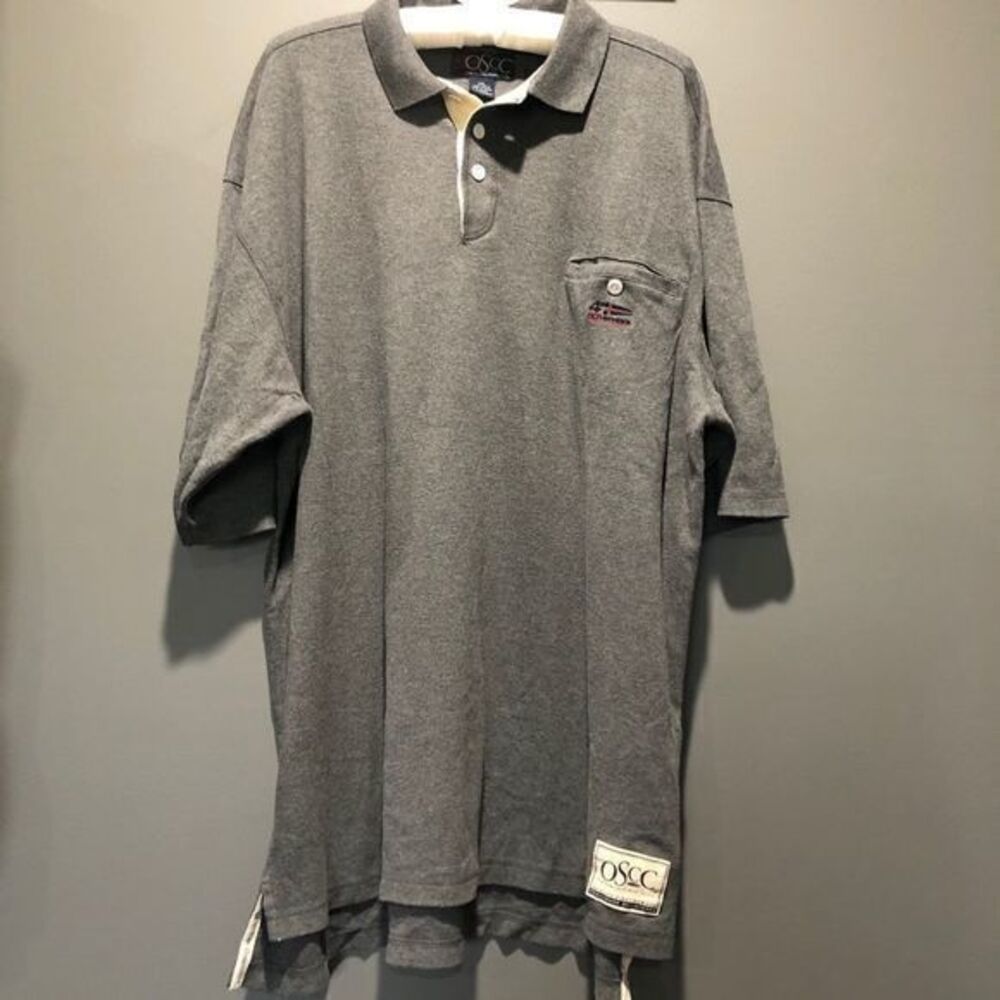 Old School Clothing Co. Gray Polo Shirt